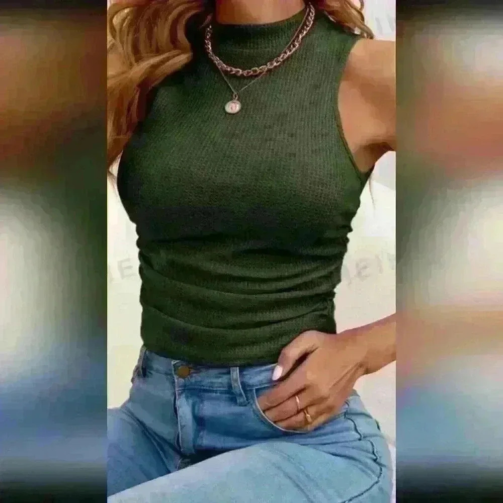Tank Mock Neck Green